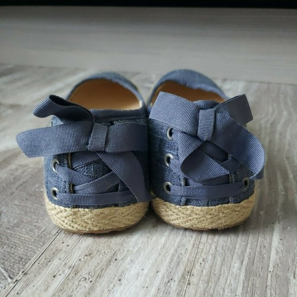 Ugg Indah Ballet Flat Denim Blue Western Girl Country Core Lace Ribbon 6.5 NEW - Picture 5 of 16